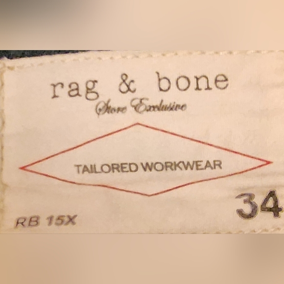 Rag and Bone Store Exclusive Tailored workwear RB 15X waist 34 Very Rare - Picture 4 of 7